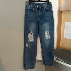 Shein lightly ripped jeans